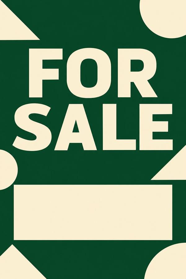 For Sale sign, geometric