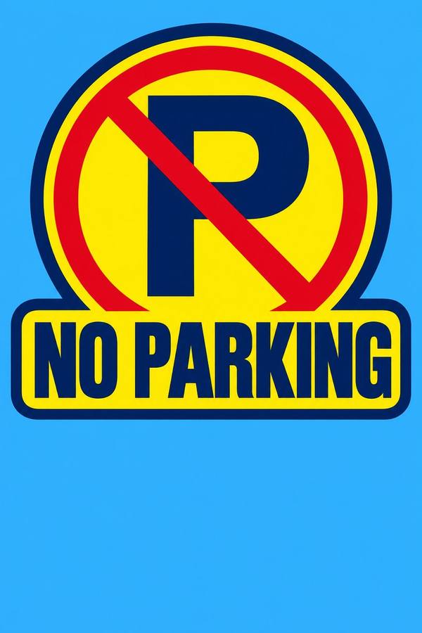 No Parking sign, badge