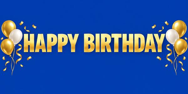 Happy Birthday banner, clean