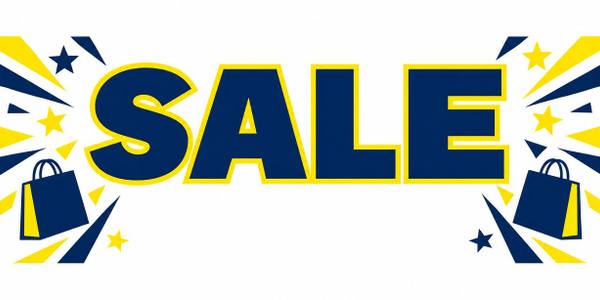 Sale and Clearance banner, illustrated