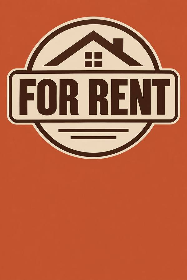 For Rent sign, badge