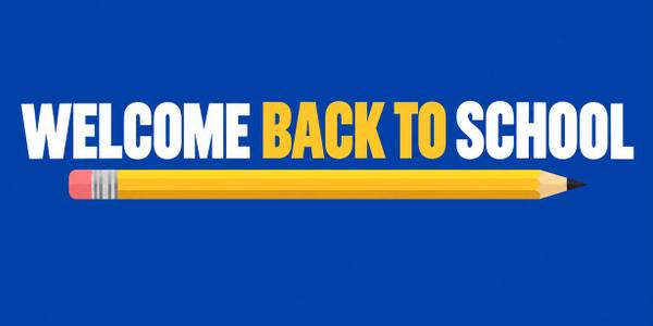 Welcome Back To School banner, clean