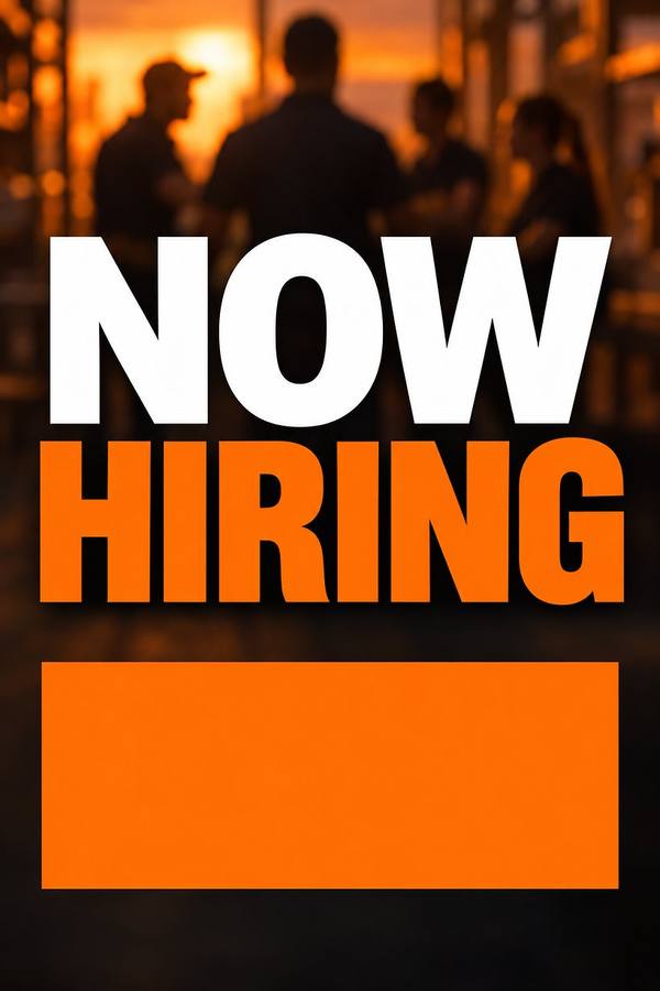 Now Hiring sign, photo