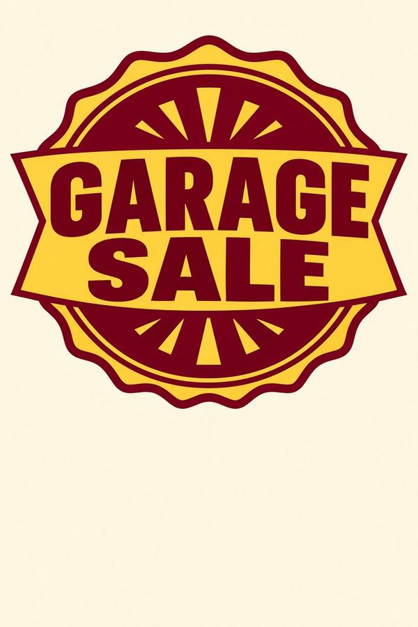 Garage Sale and Yard Sale sign, badge