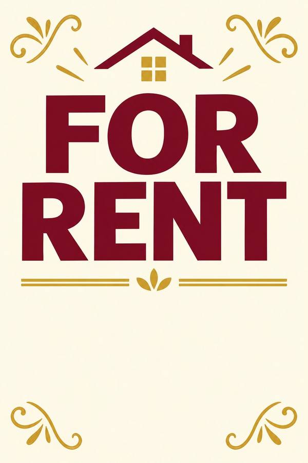 For Rent sign, chalkboard