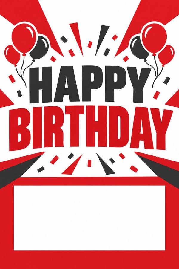 Happy Birthday sign, type