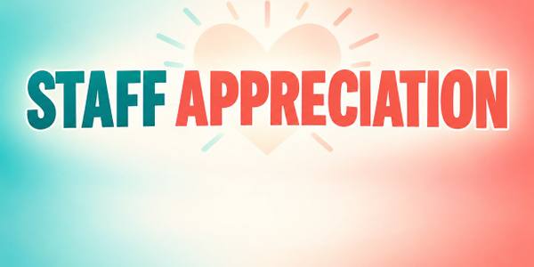 Thank You Teachers and Staff Appreciation banner, gradient