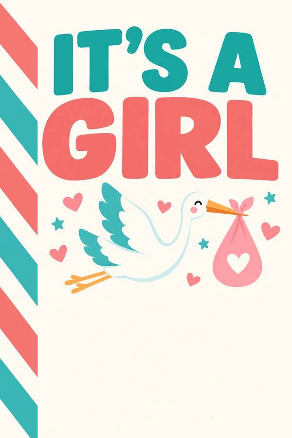 It's A Boy and It's A Girl sign, bold