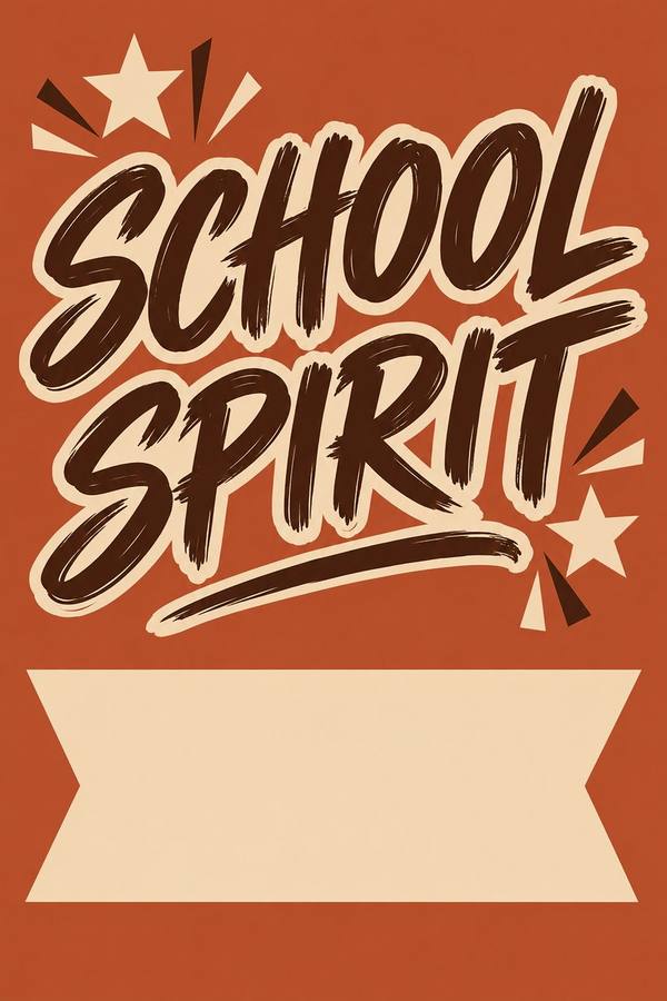Proud Parent and School Spirit sign, hand lettered
