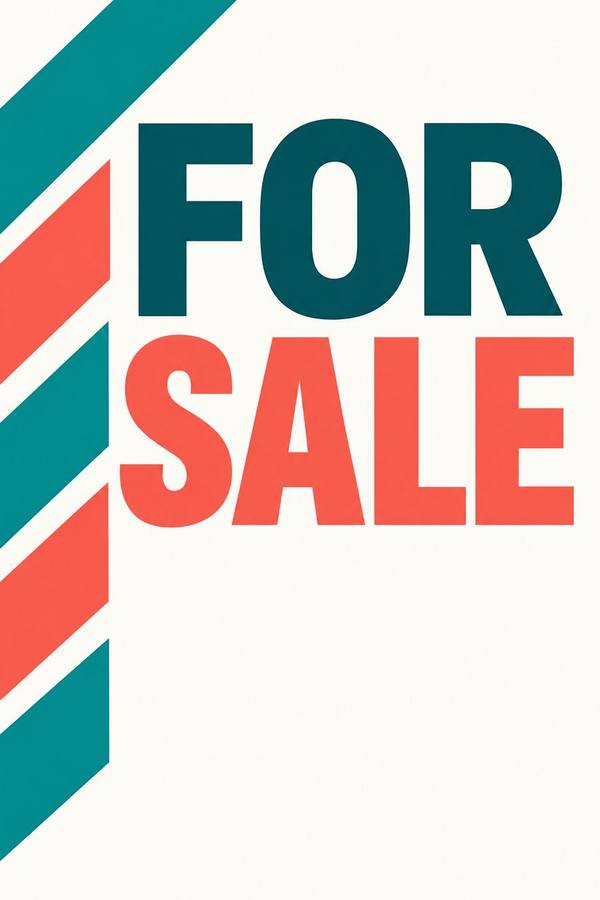 For Sale sign, bold