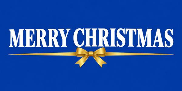 Merry Christmas and Happy Holidays banner, clean