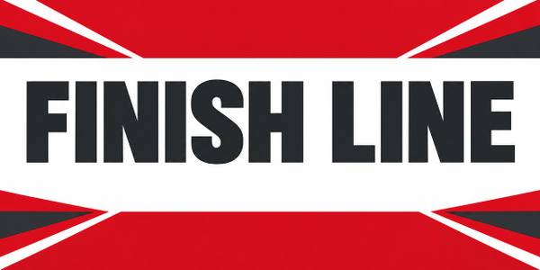 Fundraiser and 5K Finish Line banner, type