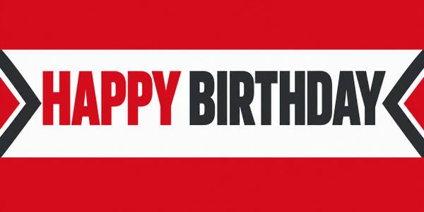 Happy Birthday banner, type