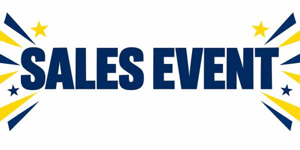 Sales Event and Financing banner for car dealers, illustrated