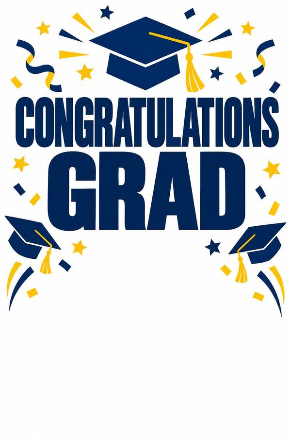 Congratulations Grad sign, illustrated