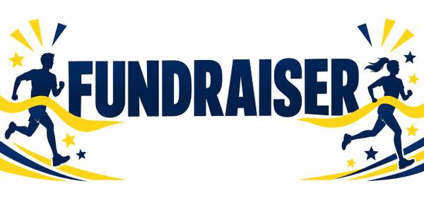 Fundraiser and 5K Finish Line banner, illustrated