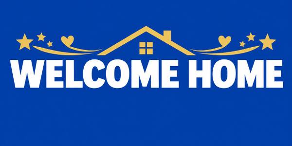 Welcome Home banner, clean