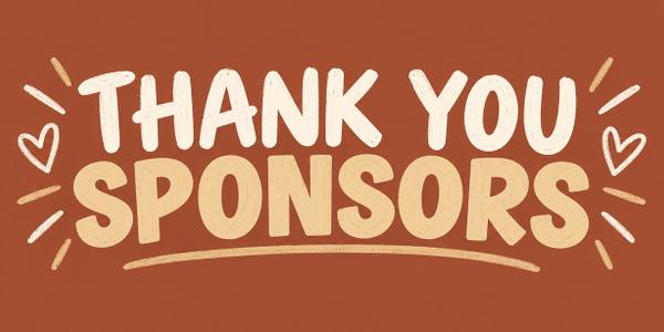 Thank You Sponsors banner, chalkboard