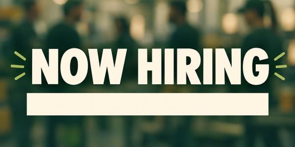 Now Hiring banner, photo
