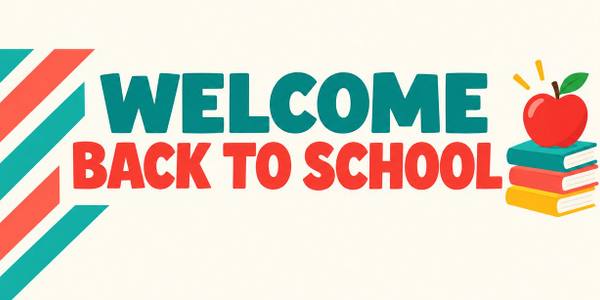 Welcome Back To School banner, bold