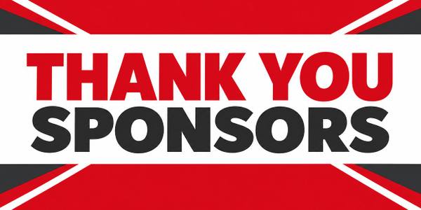 Thank You Sponsors banner, type