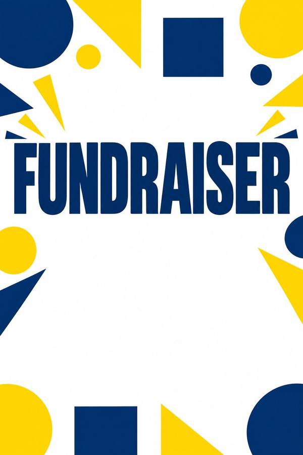 Fundraiser and Car Wash sign, geometric