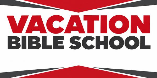 Church Welcome and Vacation Bible School banner, type