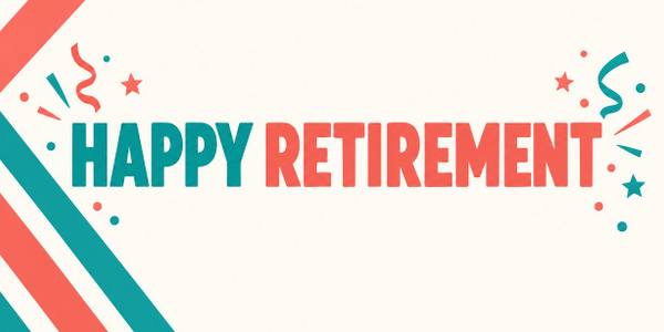 Happy Retirement banner, bold