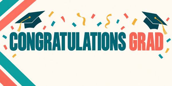 Congratulations Grad banner, bold