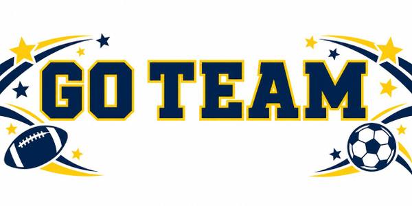 Go Team banner, illustrated