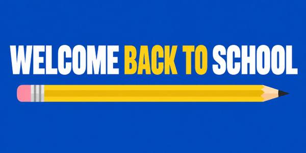 Welcome Back To School banner, clean