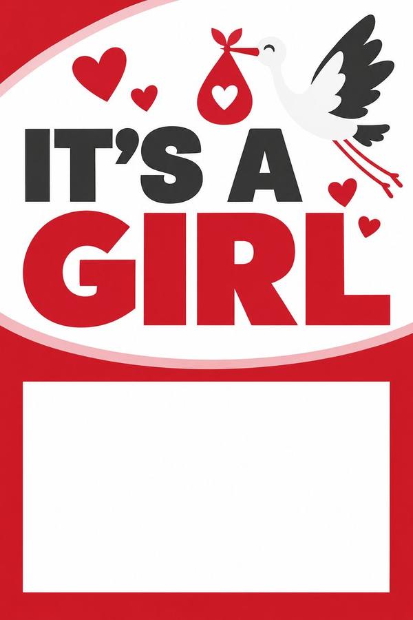 It's A Boy and It's A Girl sign, type