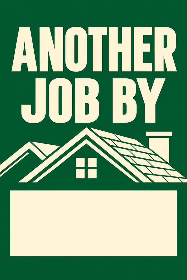 Another Job By contractor sign, illustrated