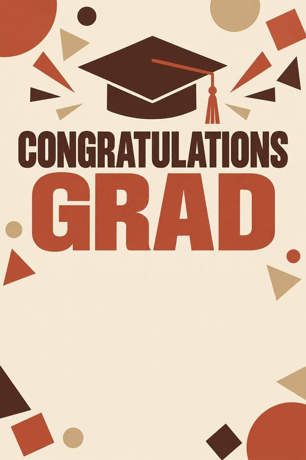 Congratulations Grad sign, geometric