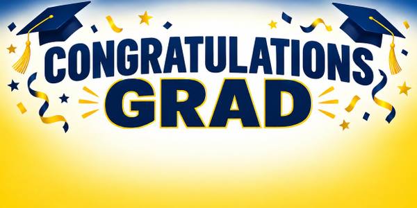 Congratulations Grad banner, gradient