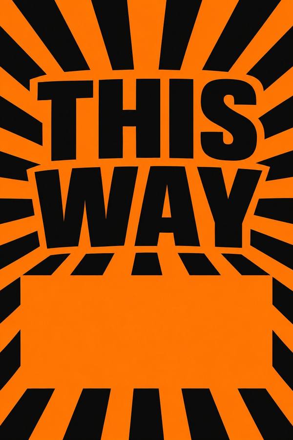 Event Parking and This Way sign, retro
