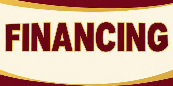 Sales Event and Financing banner for car dealers, chalkboard