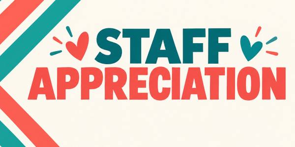 Thank You Teachers and Staff Appreciation banner, bold