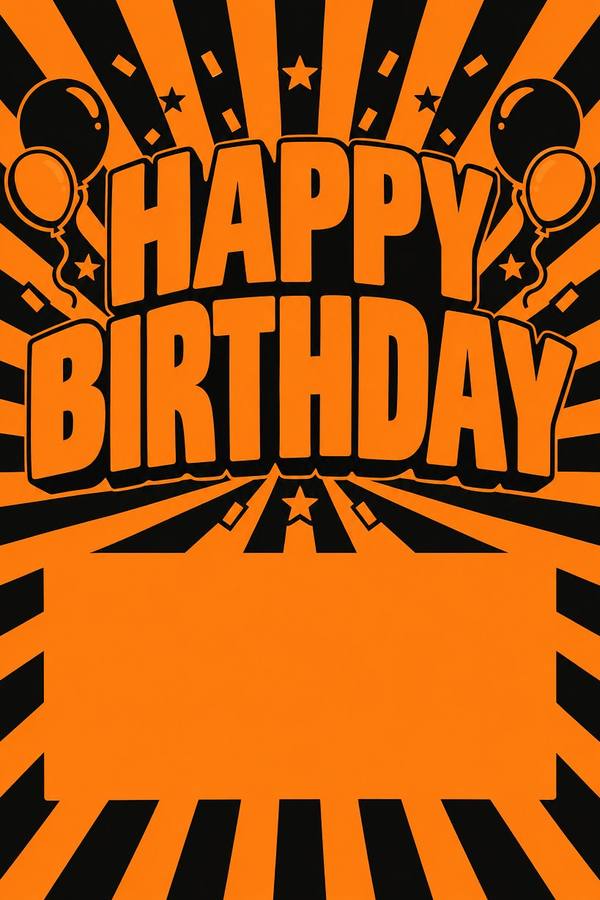 Happy Birthday sign, retro