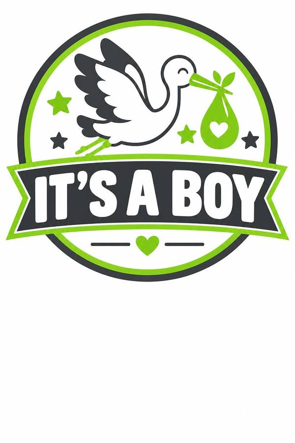 It's A Boy and It's A Girl sign, badge
