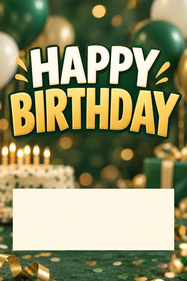Happy Birthday sign, photo