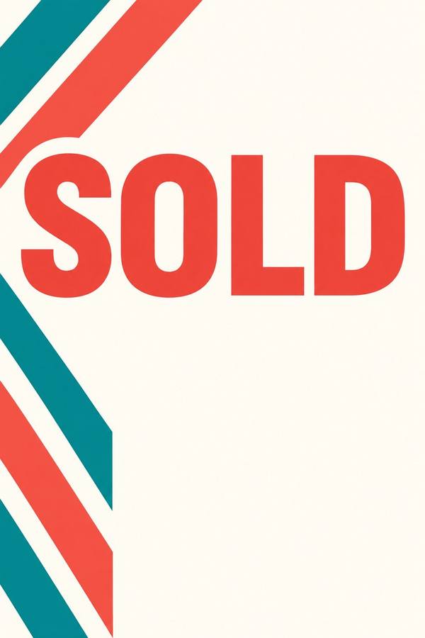 Sold sign, bold