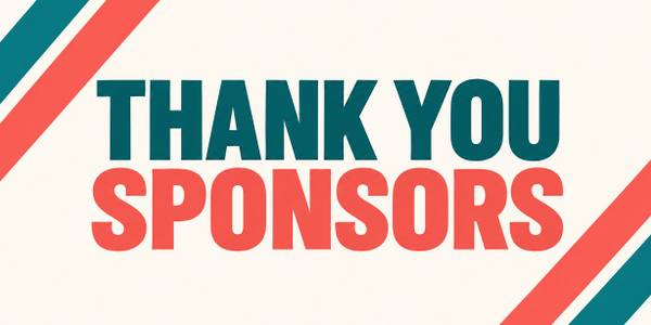 Thank You Sponsors banner, bold