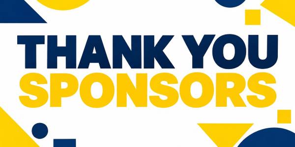 Thank You Sponsors banner, geometric