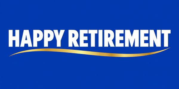 Happy Retirement banner, clean