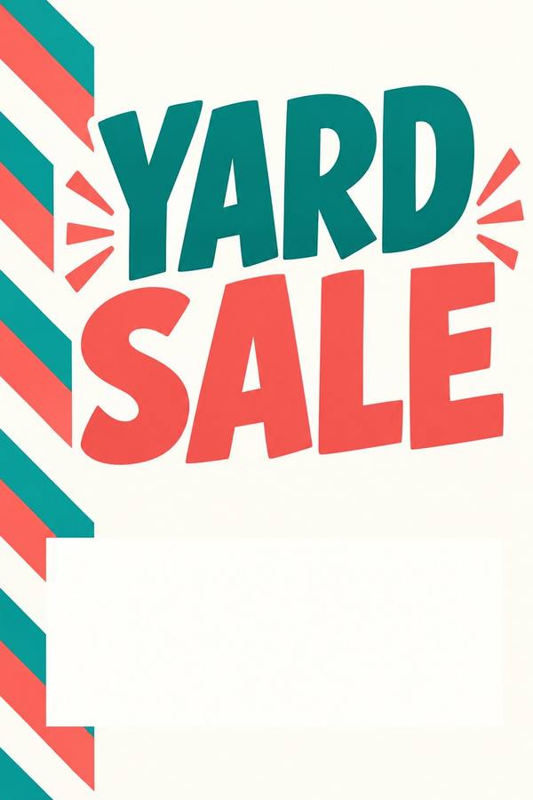 Garage Sale and Yard Sale sign, bold