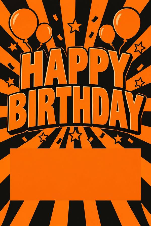 Happy Birthday sign, retro