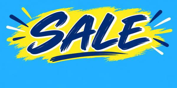 Sale and Clearance banner, hand lettered
