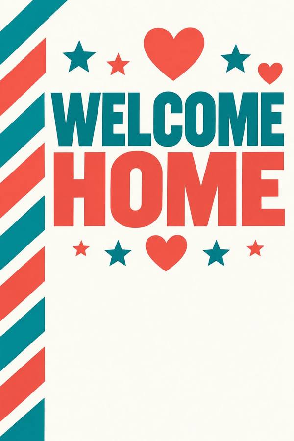 Welcome Home sign, bold