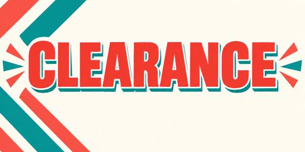 Sale and Clearance banner, bold